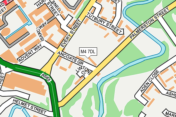 M4 7DL map - OS OpenMap – Local (Ordnance Survey)