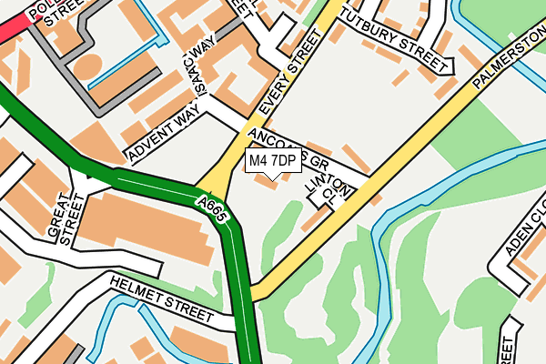M4 7DP map - OS OpenMap – Local (Ordnance Survey)