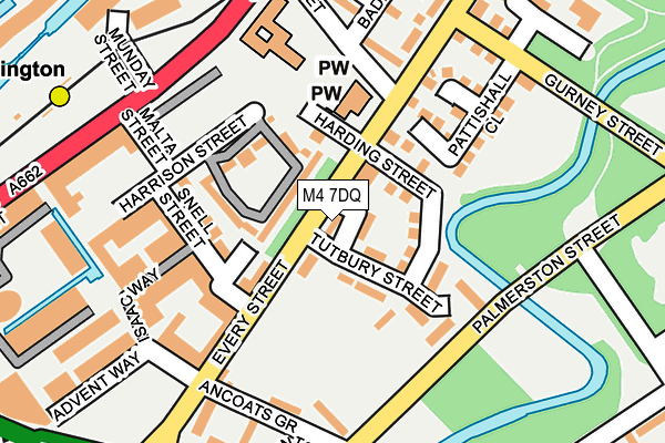 M4 7DQ map - OS OpenMap – Local (Ordnance Survey)