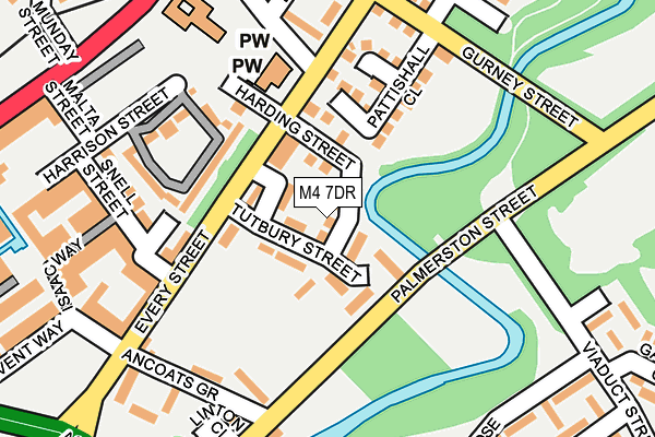 M4 7DR map - OS OpenMap – Local (Ordnance Survey)