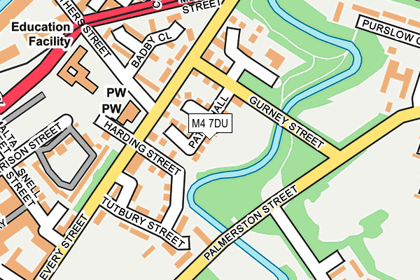 M4 7DU map - OS OpenMap – Local (Ordnance Survey)