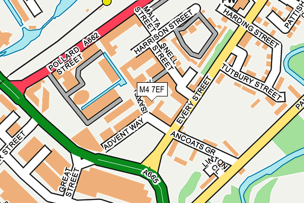 M4 7EF map - OS OpenMap – Local (Ordnance Survey)