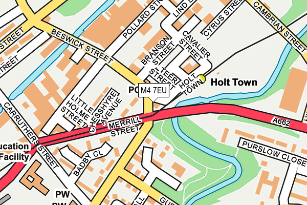 M4 7EU map - OS OpenMap – Local (Ordnance Survey)