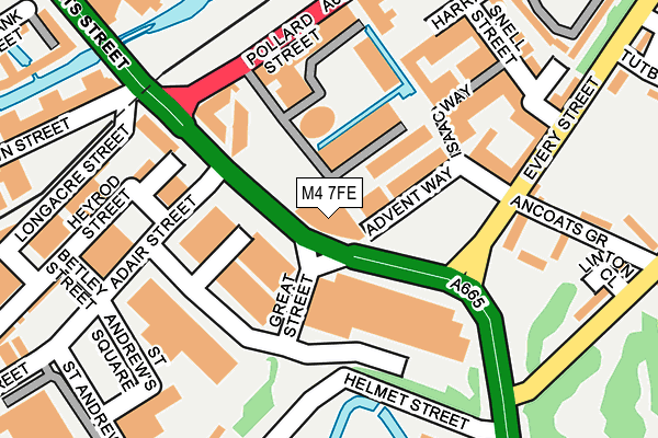 M4 7FE map - OS OpenMap – Local (Ordnance Survey)