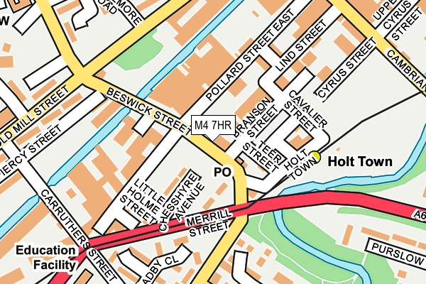 M4 7HR map - OS OpenMap – Local (Ordnance Survey)