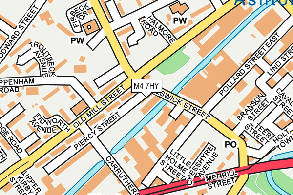 M4 7HY map - OS OpenMap – Local (Ordnance Survey)