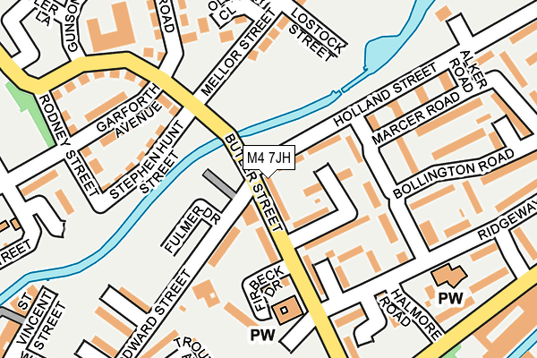 M4 7JH map - OS OpenMap – Local (Ordnance Survey)