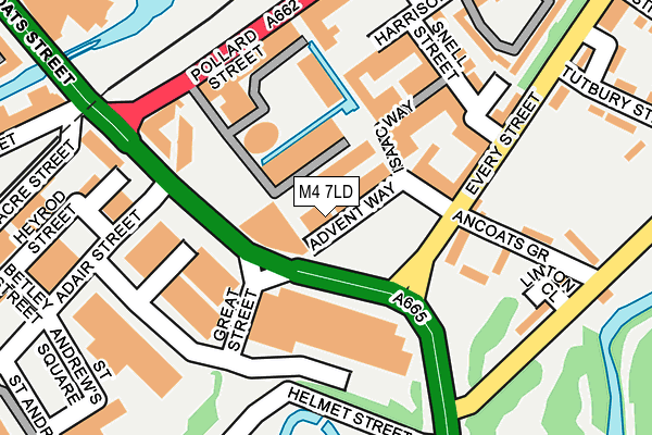 M4 7LD map - OS OpenMap – Local (Ordnance Survey)