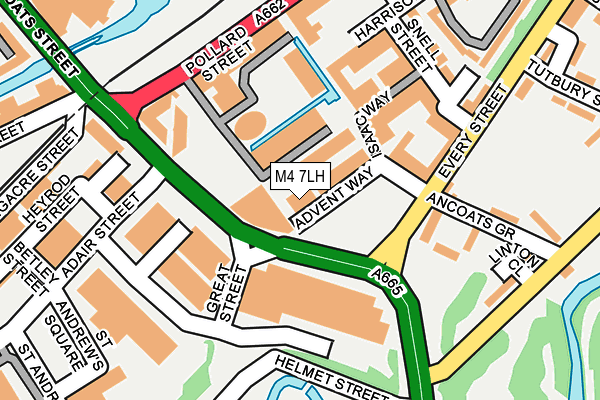 M4 7LH map - OS OpenMap – Local (Ordnance Survey)