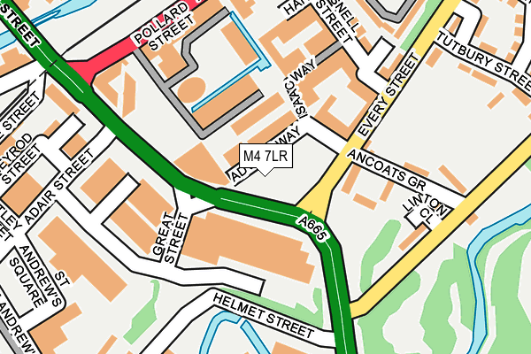 M4 7LR map - OS OpenMap – Local (Ordnance Survey)