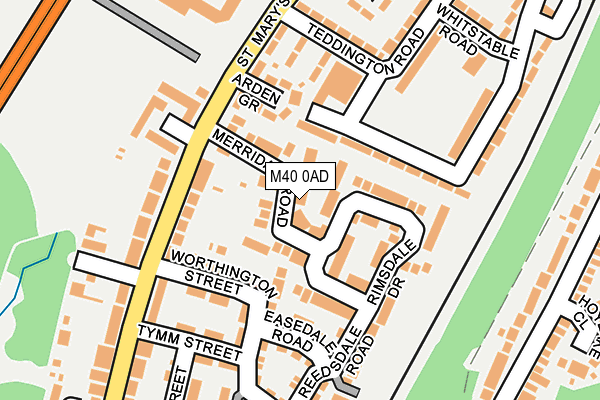 M40 0AD map - OS OpenMap – Local (Ordnance Survey)