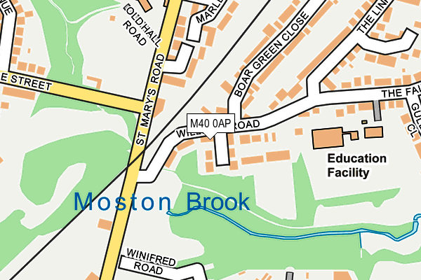 M40 0AP map - OS OpenMap – Local (Ordnance Survey)