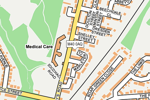 M40 0AQ map - OS OpenMap – Local (Ordnance Survey)