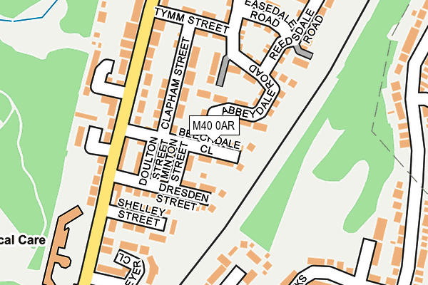 M40 0AR map - OS OpenMap – Local (Ordnance Survey)