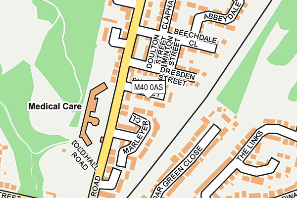 M40 0AS map - OS OpenMap – Local (Ordnance Survey)