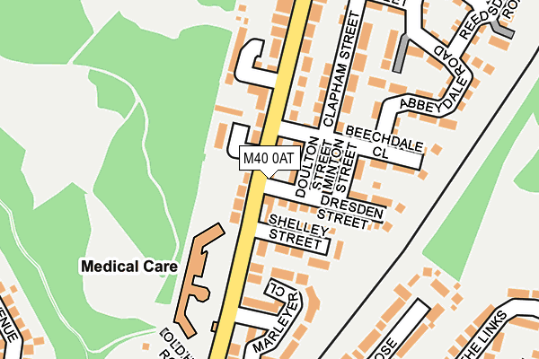 M40 0AT map - OS OpenMap – Local (Ordnance Survey)