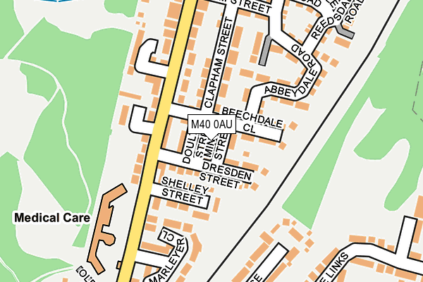 M40 0AU map - OS OpenMap – Local (Ordnance Survey)