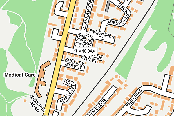 M40 0AX map - OS OpenMap – Local (Ordnance Survey)