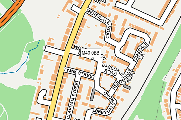 M40 0BB map - OS OpenMap – Local (Ordnance Survey)