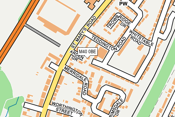 M40 0BE map - OS OpenMap – Local (Ordnance Survey)