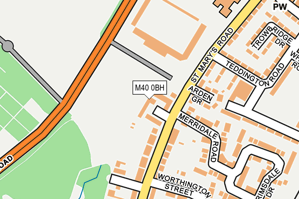 M40 0BH map - OS OpenMap – Local (Ordnance Survey)