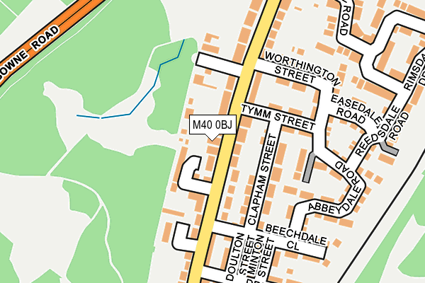 M40 0BJ map - OS OpenMap – Local (Ordnance Survey)