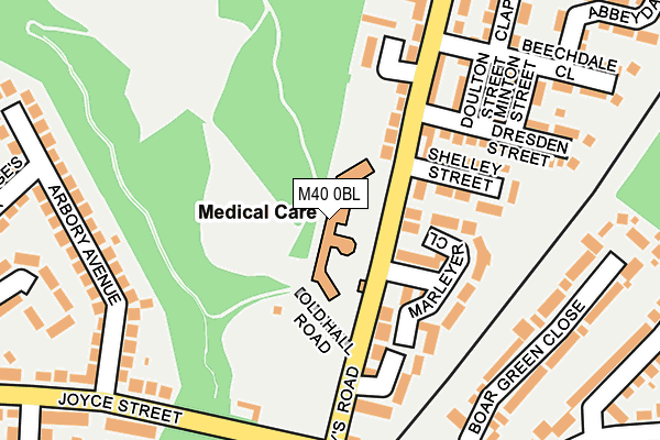 M40 0BL map - OS OpenMap – Local (Ordnance Survey)