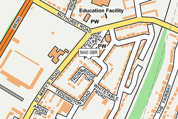 M40 0BR map - OS OpenMap – Local (Ordnance Survey)