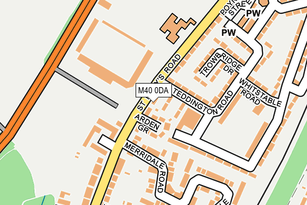 M40 0DA map - OS OpenMap – Local (Ordnance Survey)