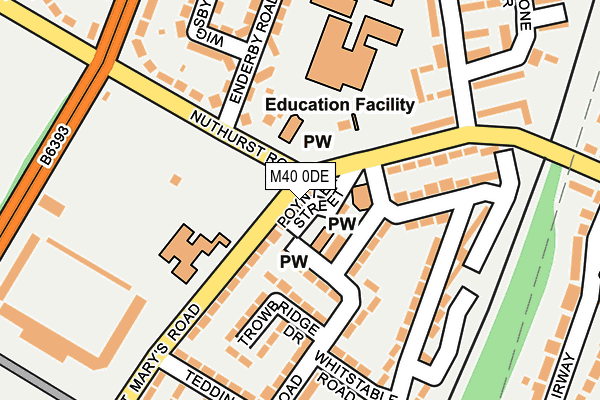 M40 0DE map - OS OpenMap – Local (Ordnance Survey)