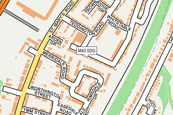 M40 0DG map - OS OpenMap – Local (Ordnance Survey)