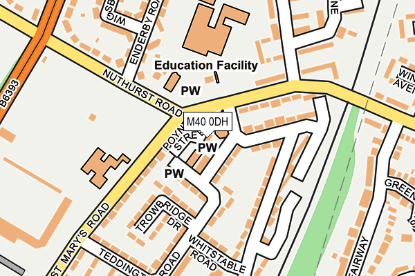 M40 0DH map - OS OpenMap – Local (Ordnance Survey)