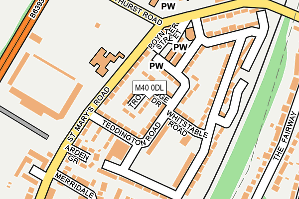 M40 0DL map - OS OpenMap – Local (Ordnance Survey)