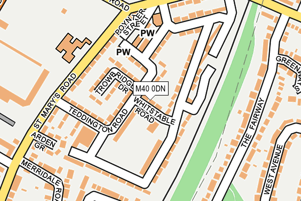 M40 0DN map - OS OpenMap – Local (Ordnance Survey)