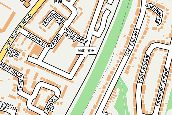 M40 0DR map - OS OpenMap – Local (Ordnance Survey)
