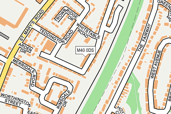 M40 0DS map - OS OpenMap – Local (Ordnance Survey)