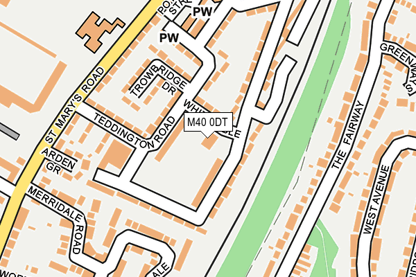 M40 0DT map - OS OpenMap – Local (Ordnance Survey)
