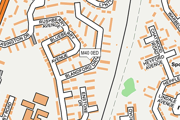 M40 0ED map - OS OpenMap – Local (Ordnance Survey)