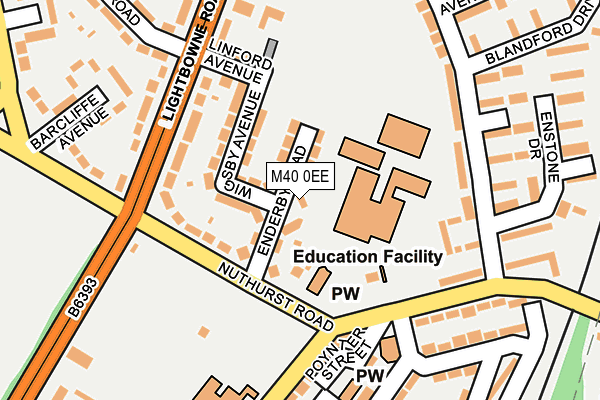 M40 0EE map - OS OpenMap – Local (Ordnance Survey)