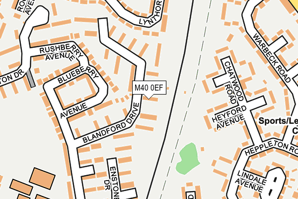 M40 0EF map - OS OpenMap – Local (Ordnance Survey)