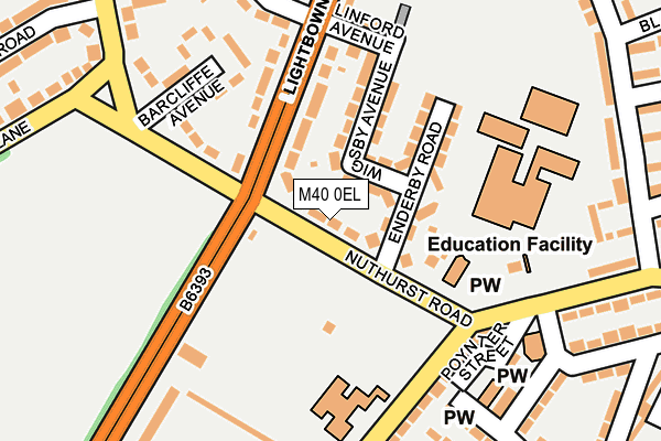 M40 0EL map - OS OpenMap – Local (Ordnance Survey)