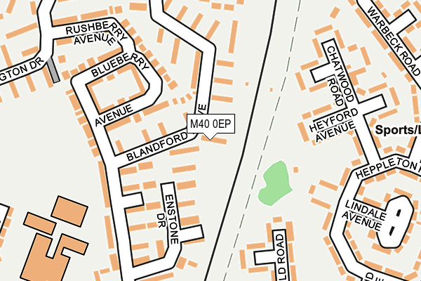 M40 0EP map - OS OpenMap – Local (Ordnance Survey)