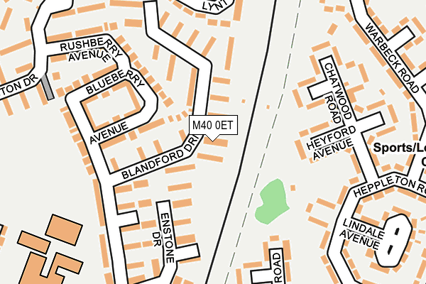 M40 0ET map - OS OpenMap – Local (Ordnance Survey)