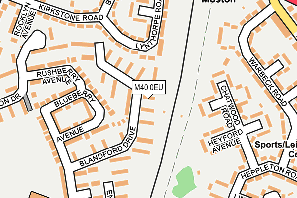 M40 0EU map - OS OpenMap – Local (Ordnance Survey)