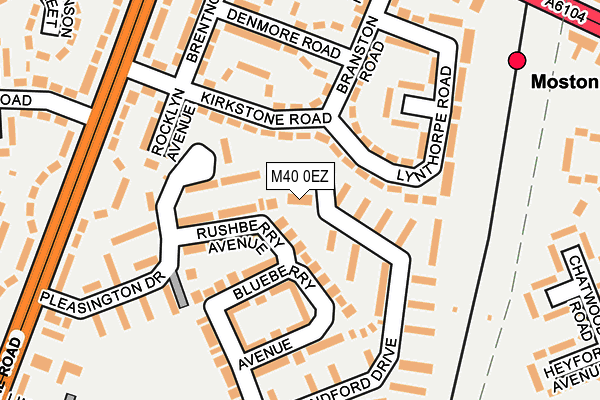 M40 0EZ map - OS OpenMap – Local (Ordnance Survey)