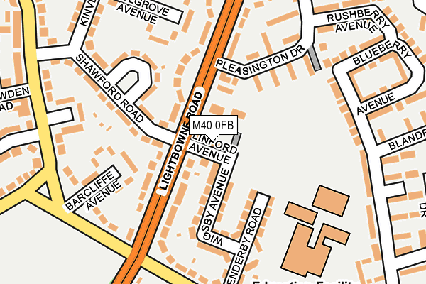 M40 0FB map - OS OpenMap – Local (Ordnance Survey)