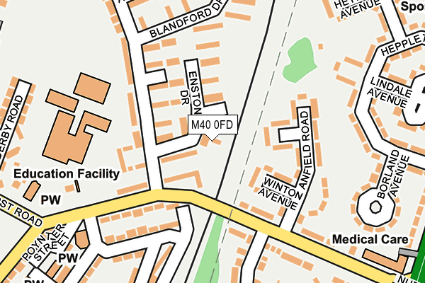 M40 0FD map - OS OpenMap – Local (Ordnance Survey)