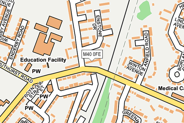 M40 0FE map - OS OpenMap – Local (Ordnance Survey)