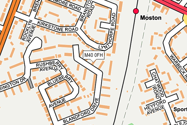 M40 0FH map - OS OpenMap – Local (Ordnance Survey)