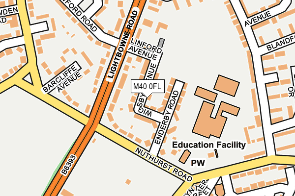 M40 0FL map - OS OpenMap – Local (Ordnance Survey)